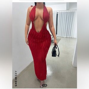 Red bodycon dress